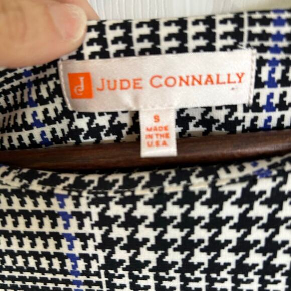JUDE CONNALLY Glen Plaid Short Sleeve Peplum Top Size S Office Career - Picture 3 of 8